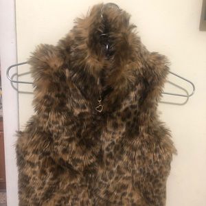 Urban decay leopard fur vest
